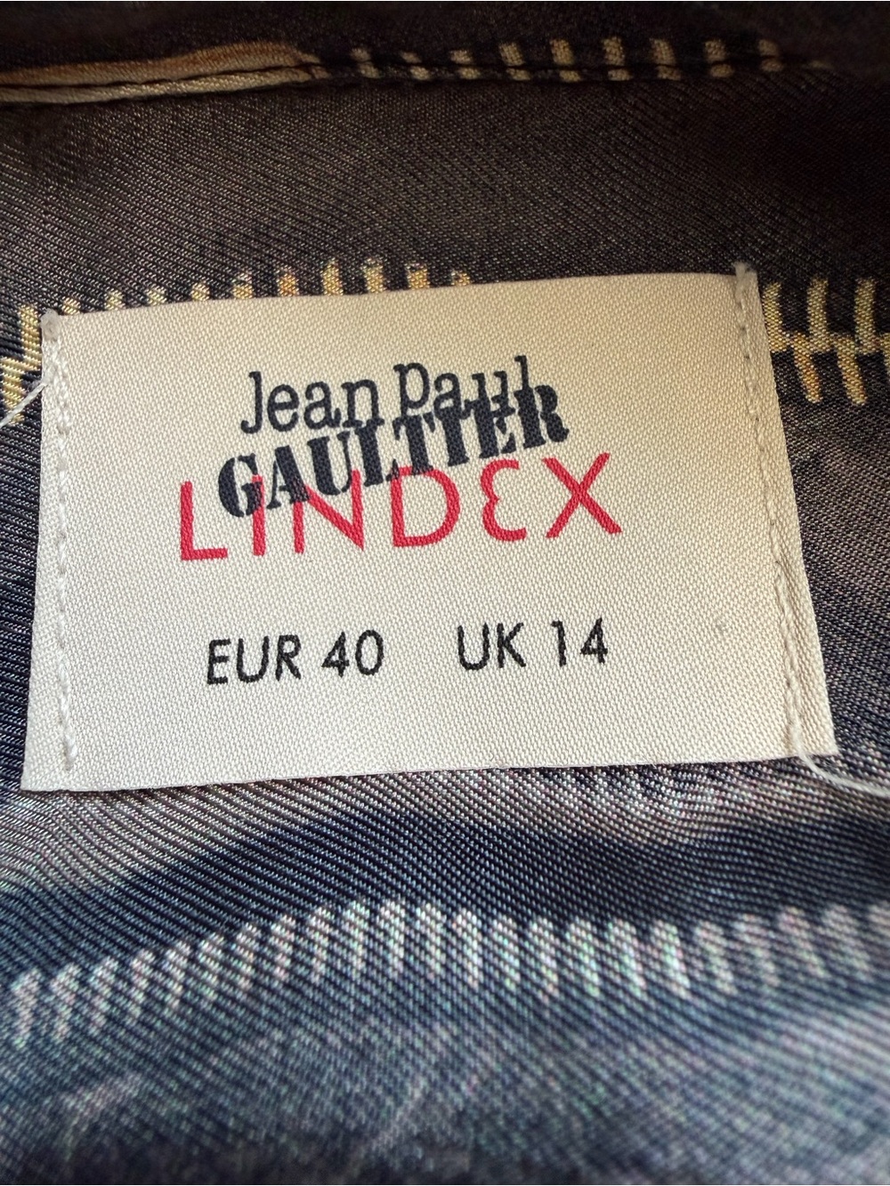 Jean Paul Gaulthier for Lindex black grey Zipper print dress Size EU 40 US 6 8 - Picture 5 of 7